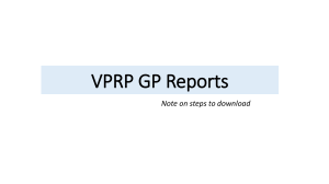 VPRP GP Reports Steps to download DEC 22