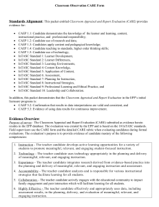 Classroom Observation CARE Form