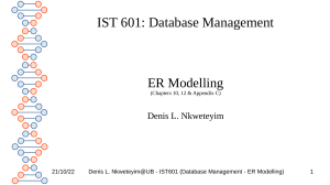 IST601 - ER Modelling