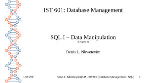 IST601 - SQL