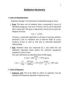 (3) Radiation Dosimetry