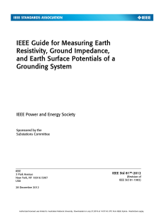 IEEE Std 81: Grounding System Measurement Guide