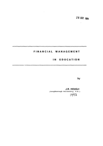 Financial management in education by J Hough