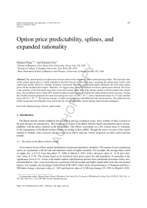 Option Price predictability
