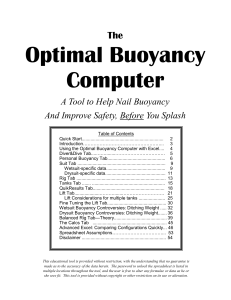 Optimal Buoyancy Users Manual v31