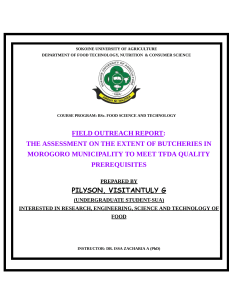 THE ASSESSMENT ON THE EXTENT OF BUTCHERI