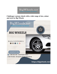 Challenger custom wheels with a wide range of size, colour and style by Big Wheels