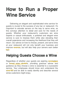 How to Serve Wine