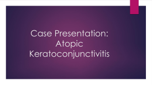 Case Presentation - Atopic Keratoconjunctivitis