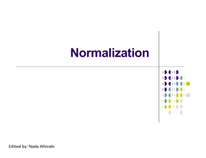 normalization- summary