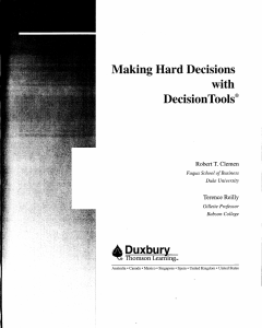 Making Hard Decisions with Decision Tool