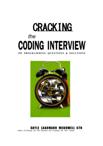 Cracking the Coding Interview: 189 Programming Questions & Solutions