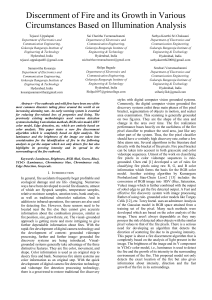 Discernment of Fire and its Growth in Various Circumstances Based on Illumination Image Analysis ICOEI-253 1 1