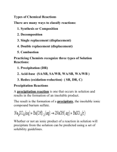 Rules for Writing Net Ionic Equations