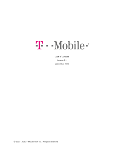 T-Mobile Code of Conduct V2.1  2020