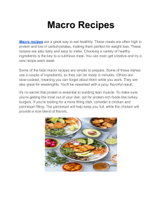 Macro Recipes