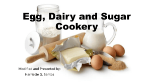 Egg, Dairy and Sugar Cookery