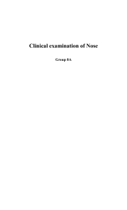 Clinical examination of Nose copy