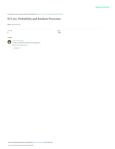 ECS 315 Probability and Random Processes