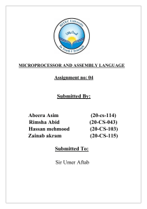 microcontroller based system assigment04