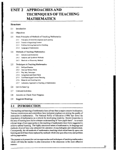 Teaching -Mathematics