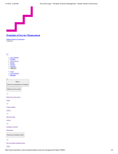 The service logic - Principles of Service Management - Hanken School of Economics