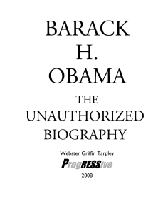 Barack.  H. Obama the Unauthorized Biography