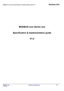  - Modbus over serial line specification 