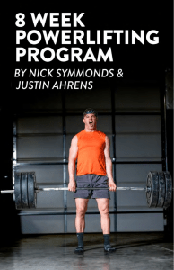 8 week powerlifting program by Nick Symmonds