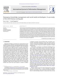 Emergency knowledge management and social media technologies A case study