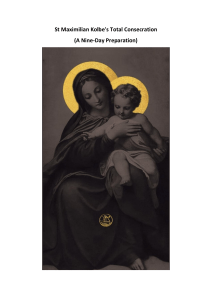 Consecration to Mary by St Maximilian Kolbe
