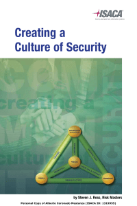 Creating a Culture of Security WCCS 3May2011