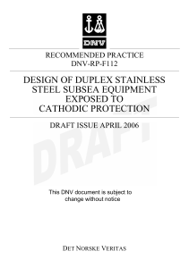 dnv rp f112 design of duplex stainless steel subsea equipment