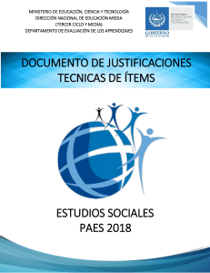 Documento de justificación Estudios Sociales  2018