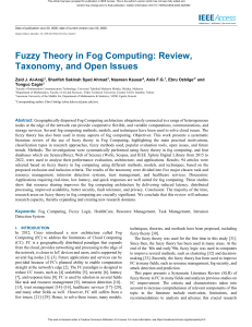 Fuzzy Theory in Fog Computing Review Taxonomy and 