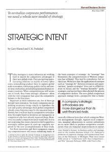 3 - Reading 1 - Strategic Intent