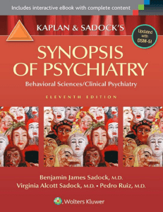 Kaplan and Sadock's synopsis of psychiatry  behavioral sciences clinical psychiatry ( PDFDrive ) (1)