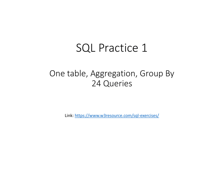 SQL Practice