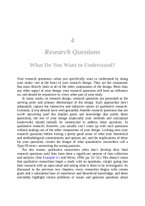 Text2 Qualitative research design an interactive approach Chapter 4