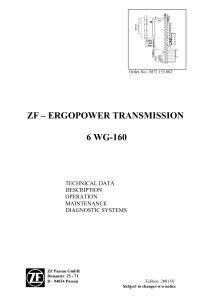 ZF Operation Manual 6WG-160   5872 153 002 
