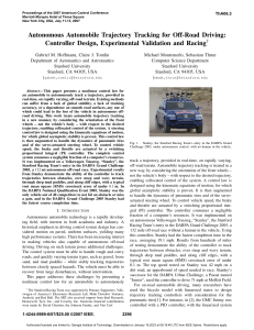 Autonomous Automobile Trajectory Tracking for Off-Road Driving Controller Design Experimental Validation and Racing