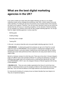 What are the best digital marketing agencies in the UK