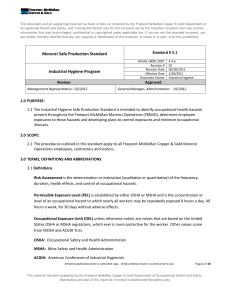 5.1  Industrial Hygiene Program