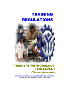 TR Trainers Methodology Level I (TrainorAssessor)