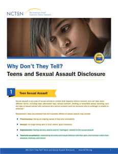 why dont they tell teens and sexual assault disclosure
