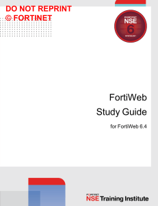 FortiWeb 6.4 Study Guide-Online