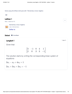 Elementary Linear Algebra - 9781118473504 - Latihan 1   Quizlet