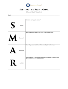 SMART worksheet