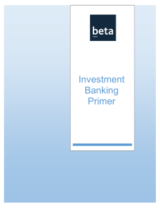 Beta Investment Banking Primer