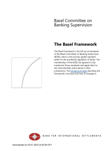 Basel Framework: Banking Regulations & Capital Requirements